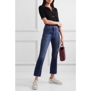 Mother Jeans The Hustler Ankle Fray in Night Clubbing